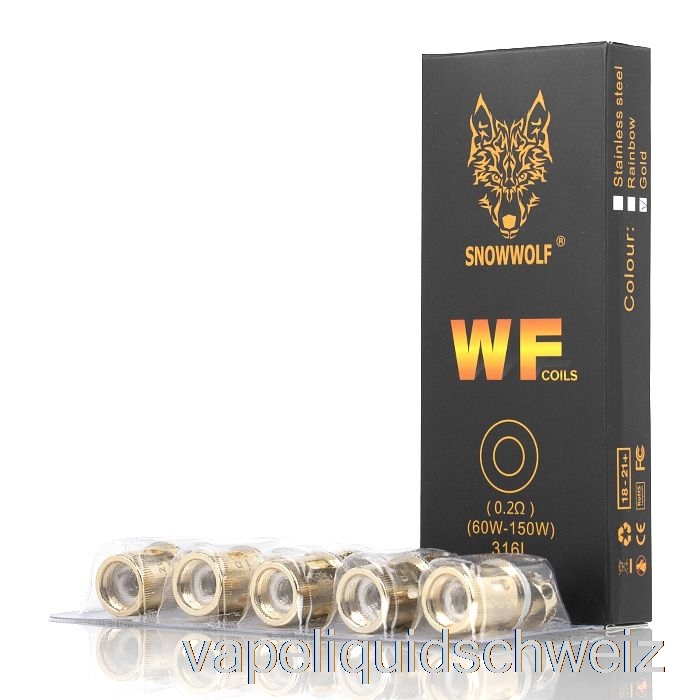 Snowwolf Wolf Wf Ersatzspulen 0,2 Ohm Wf Spulen (Gold) Vape Schweiz